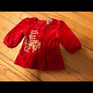 Juice Couture little velvet top for 3 months old